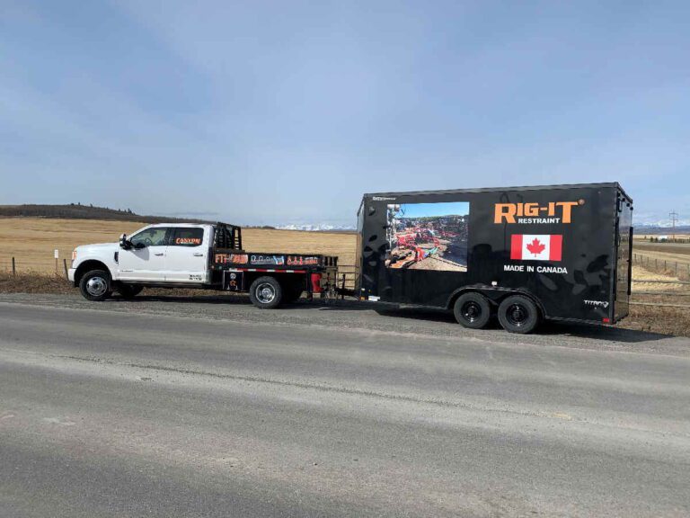 truck with flat bed trailer